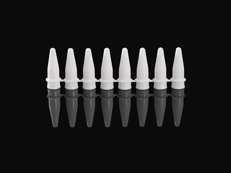 0.2ml 8-strips PCR tube with 8-strips semi-domed Caps(White)