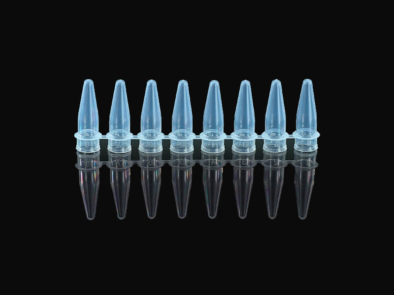 0.2ml 8-strips PCR tube with 8-strips Flat Caps(Blue)